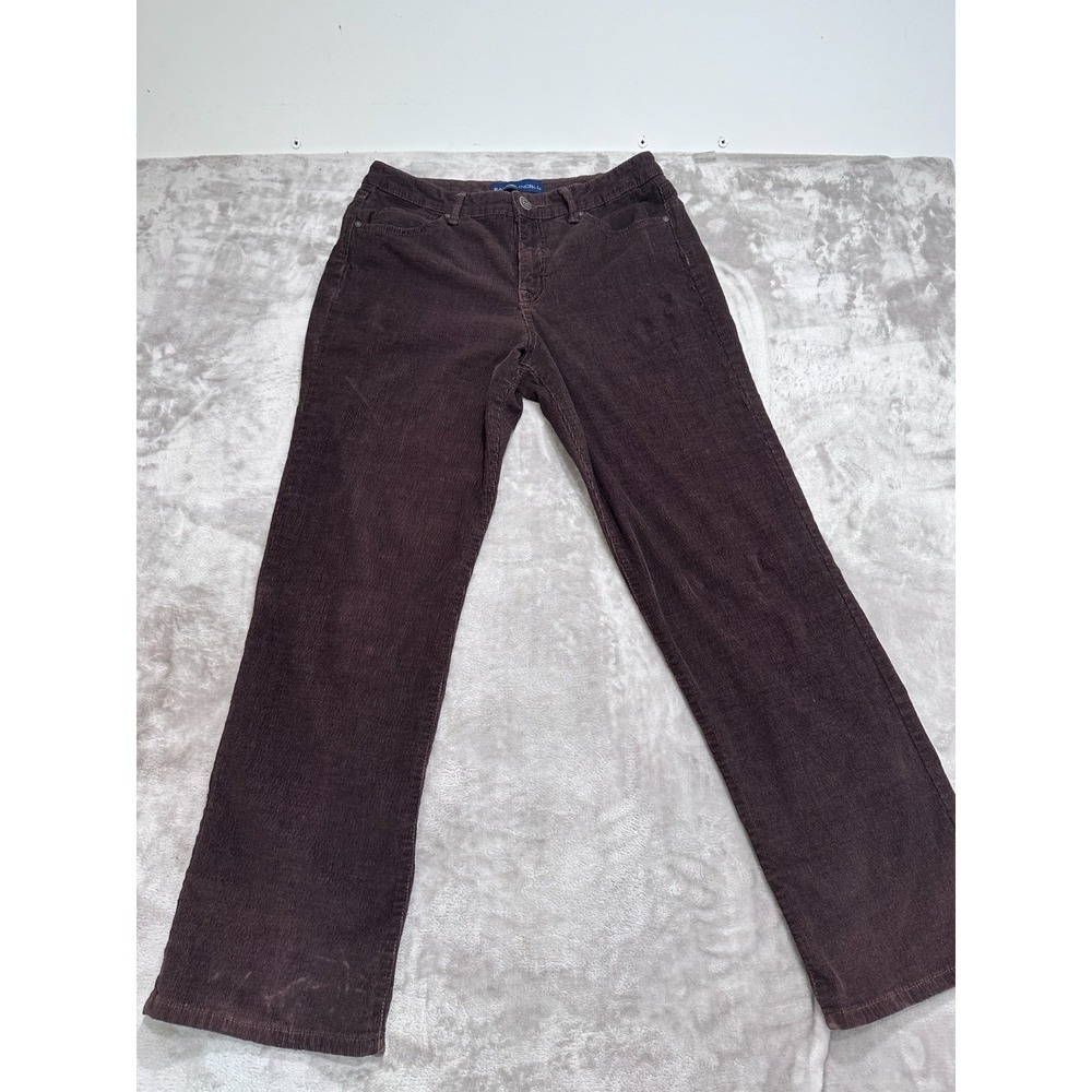 Bandolino Blu Corduroy‎ Pants Womens Size 10 Brown Mandie Classic Fit Flaws